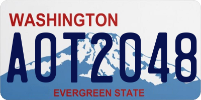 WA license plate AOT2048