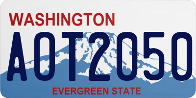 WA license plate AOT2050