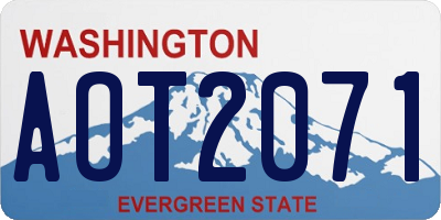 WA license plate AOT2071