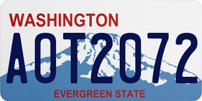 WA license plate AOT2072