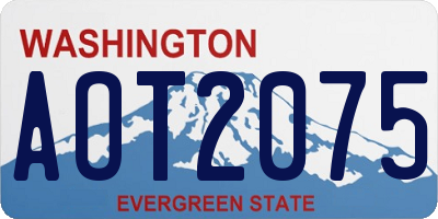 WA license plate AOT2075