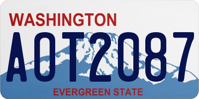 WA license plate AOT2087