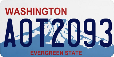 WA license plate AOT2093