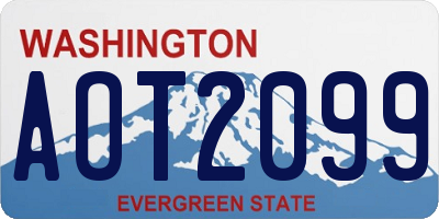 WA license plate AOT2099
