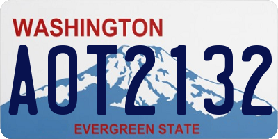 WA license plate AOT2132