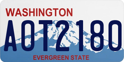 WA license plate AOT2180