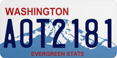 WA license plate AOT2181