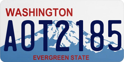 WA license plate AOT2185