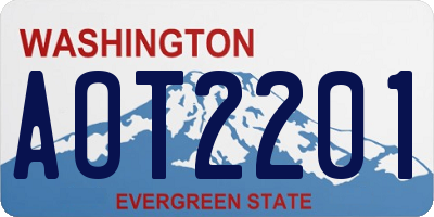 WA license plate AOT2201