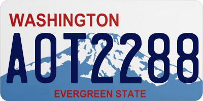 WA license plate AOT2288