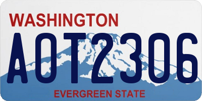 WA license plate AOT2306