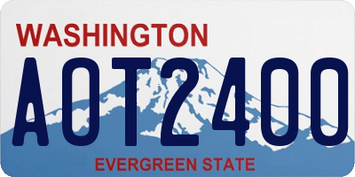 WA license plate AOT2400