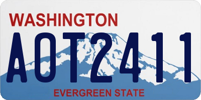 WA license plate AOT2411