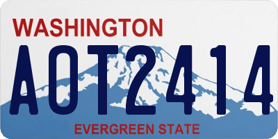 WA license plate AOT2414
