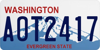 WA license plate AOT2417