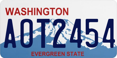 WA license plate AOT2454