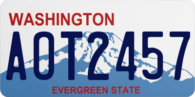 WA license plate AOT2457