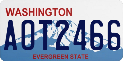 WA license plate AOT2466