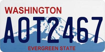 WA license plate AOT2467