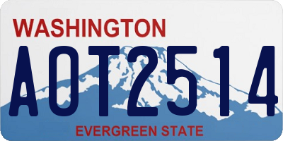 WA license plate AOT2514