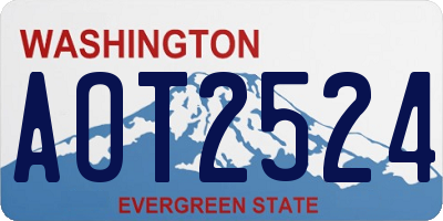 WA license plate AOT2524