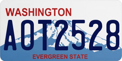WA license plate AOT2528