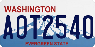 WA license plate AOT2540