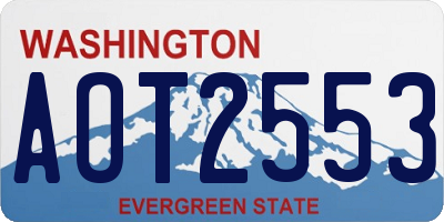 WA license plate AOT2553