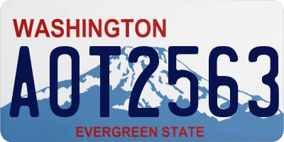 WA license plate AOT2563