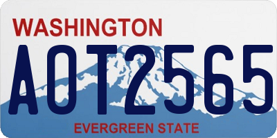 WA license plate AOT2565