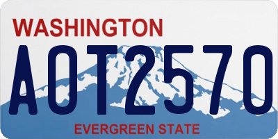 WA license plate AOT2570