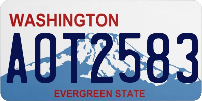 WA license plate AOT2583