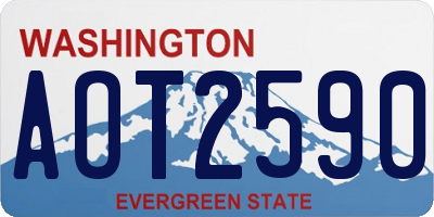 WA license plate AOT2590