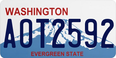 WA license plate AOT2592