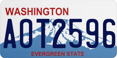 WA license plate AOT2596