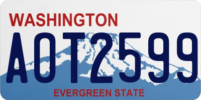 WA license plate AOT2599