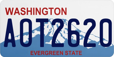 WA license plate AOT2620