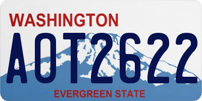 WA license plate AOT2622
