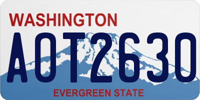 WA license plate AOT2630