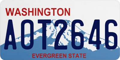 WA license plate AOT2646
