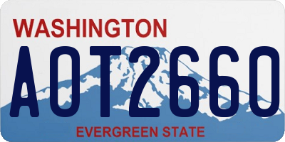 WA license plate AOT2660