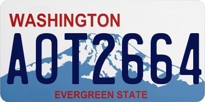 WA license plate AOT2664