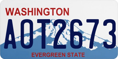 WA license plate AOT2673