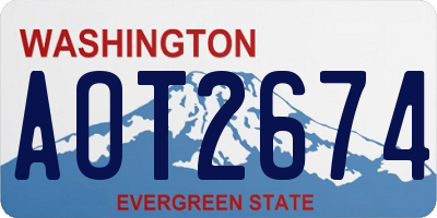 WA license plate AOT2674