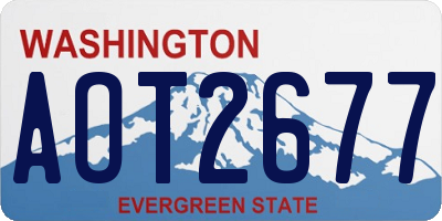 WA license plate AOT2677