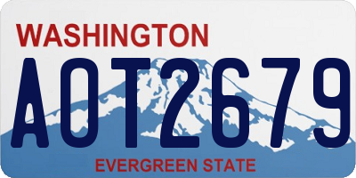 WA license plate AOT2679