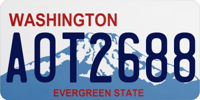 WA license plate AOT2688