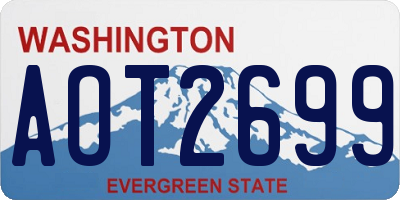 WA license plate AOT2699