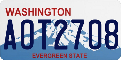 WA license plate AOT2708