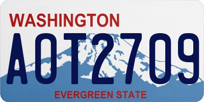 WA license plate AOT2709